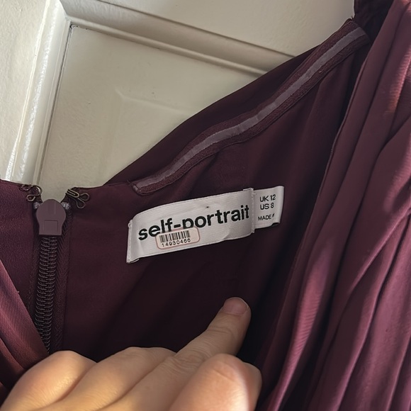 Self-Portrait Iris Stretch Crepe Mini Dress - Picture 5 of 5